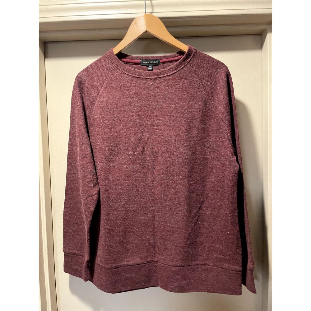 BANANA REPUBLIC RED CREW NECK SWEATER MENS SIZE M MEDIUM